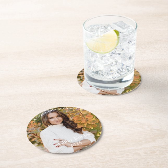 Dessous-de-verre Rond En Papier Grad (En situation)