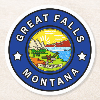 Dessous-de-verre Rond En Papier Great Falls Montana