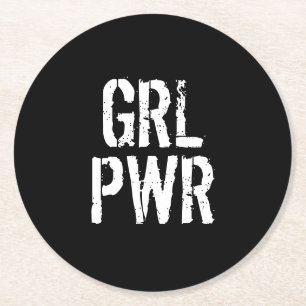 DESSOUS-DE-VERRE ROND EN PAPIER GRL PWR -
