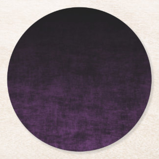 Dessous-de-verre Rond En Papier Grunge Ombre noir et violet texture