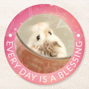 Dessous-de-verre Rond En Papier Hammyville - Cute Robo Hamster