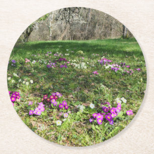 Dessous-de-verre Rond En Papier Harbinger du printemps