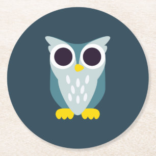 Dessous-de-verre Rond En Papier Henry le hibou