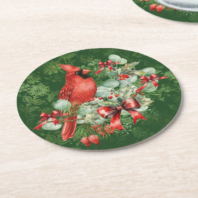 Dessous-de-verre Rond En Papier Holiday Bird (Créateur téléchargé)
