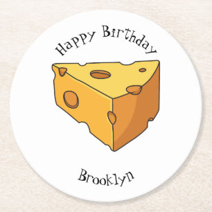 Dessous-de-verre Rond En Papier Illustration de fromage