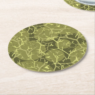 Dessous-de-verre Rond En Papier Impression de cactus