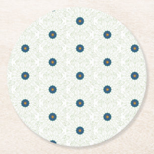 Dessous-de-verre Rond En Papier inspiration du paon