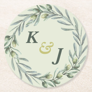 Dessous-de-verre Rond En Papier Jardin toscan