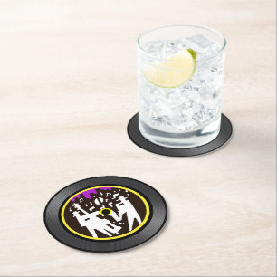 Dessous-de-verre Rond En Papier Jazz Music Vinyl Record