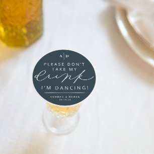 Dessous-de-verre Rond En Papier Je danse Mariage Réception Boisson Dessous de verr