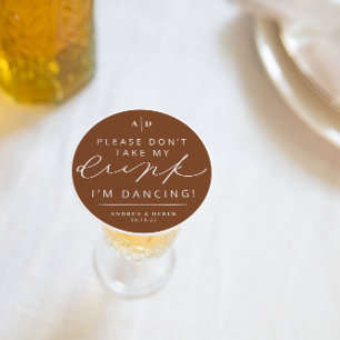 Dessous-de-verre Rond En Papier Je danse Mariage Réception Boisson Dessous de verr