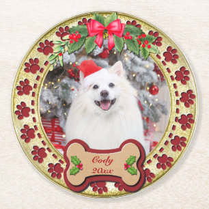 Dessous-de-verre Rond En Papier Je Vous Aime Un Joyeux Noël Cadeau Personnalisé De