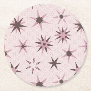 Dessous-de-verre Rond En Papier Joli Stars De Geo Rose - motif.