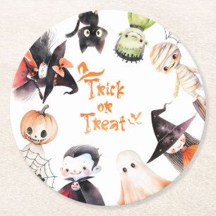 Dessous-de-verre Rond En Papier Jour de fête costumée de l'Halloween