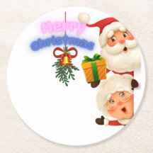 Joyeux Noël avec le Père Noël et Mme Claus 