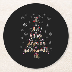 Dessous-de-verre Rond En Papier Joyeux Noël   Joli sapin de Noël en chats
