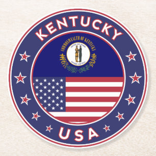 Dessous-de-verre Rond En Papier Kentucky