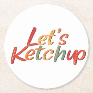 Dessous-de-verre Rond En Papier Ketchup