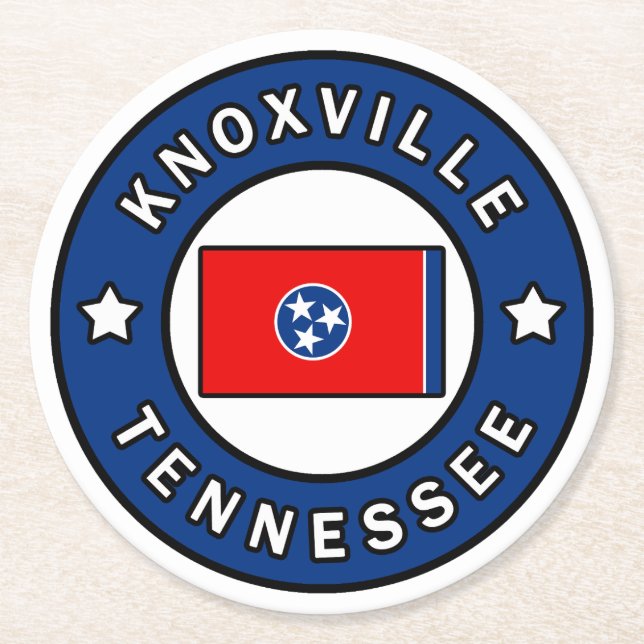 Dessous-de-verre Rond En Papier Knoxville Tennessee (Devant)