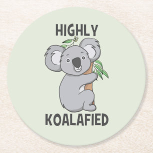 Dessous-de-verre Rond En Papier Koala hautement Koalafied