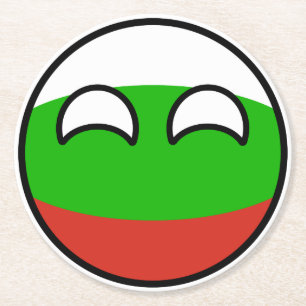Dessous-de-verre Rond En Papier La Bulgarie Geeky tendante drôle Countryball