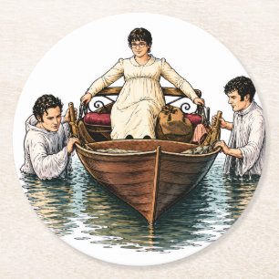 Dessous-de-verre Rond En Papier La croisière ultime de Mary Bennet