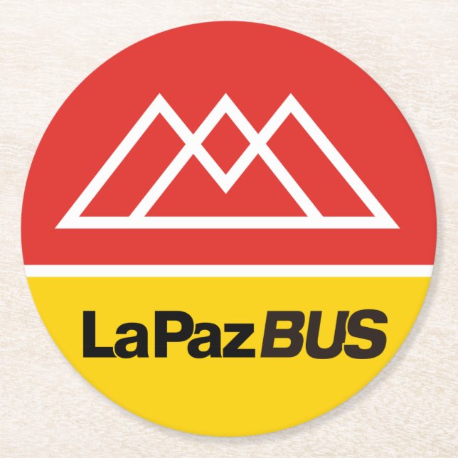 Dessous-de-verre Rond En Papier La Paz bus (Devant)