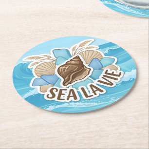 Dessous-de-verre Rond En Papier La Vie de Mer