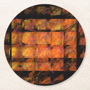 Dessous-de-verre Rond En Papier L'art Abstrait au mur