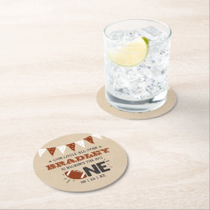 Dessous-de-verre Rond En Papier Le Big One   Football 1er anniversaire