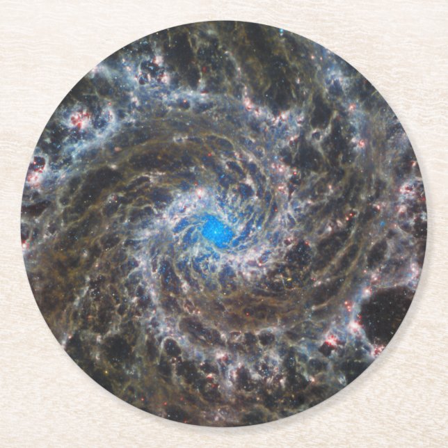 Dessous-de-verre Rond En Papier Le Coeur De Messier 74 (Devant)