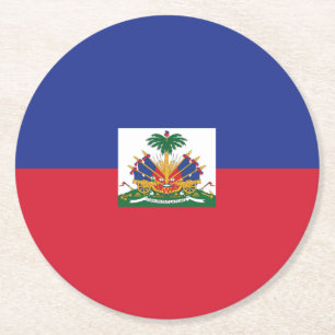 DESSOUS-DE-VERRE ROND EN PAPIER LE HAÏTI