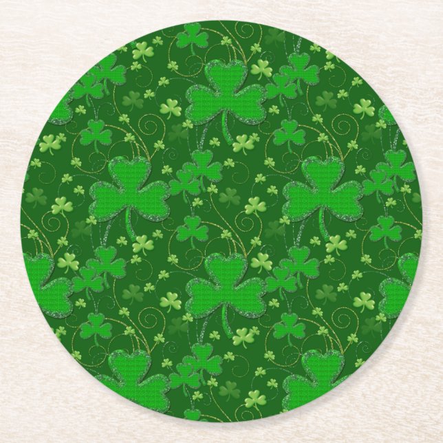 Dessous-de-verre Rond En Papier Le jour de St Patrick (Devant)