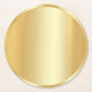 Dessous-de-verre Rond En Papier Le Modèle flanc moderne à la mode Custom Faux Go