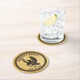 Dessous-de-verre Rond En Papier Le Pub Raven's Roost Wick Écosse