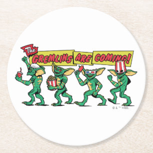 Dessous-de-verre Rond En Papier Les Gremlins™ arrivent