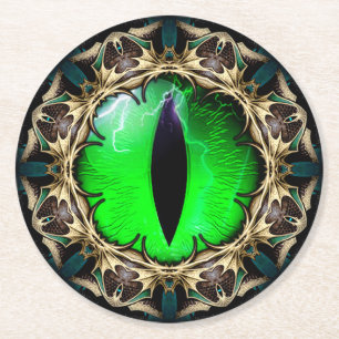 Dessous-de-verre Rond En Papier L'oeil du dragon