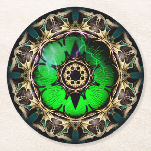 Dessous-de-verre Rond En Papier L'oeil du dragon