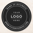 Logo de société noir personnalisé rond pour site w