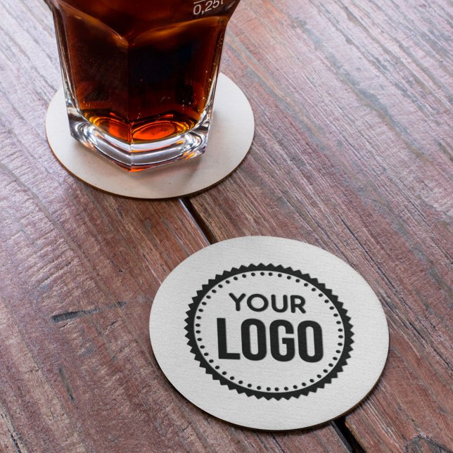 Dessous-de-verre Rond En Papier Logo d'entreprise personnalisé (Créateur téléchargé)