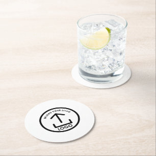 Dessous-de-verre Rond En Papier Logo d'entreprise personnalisé Offre promotionnell