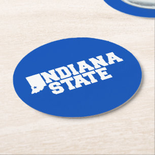 Dessous-de-verre Rond En Papier Logo Indiana State