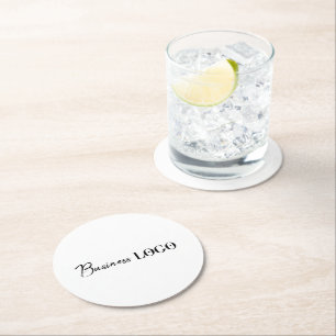 Dessous-de-verre Rond En Papier Logo promotionnel de l'entreprise