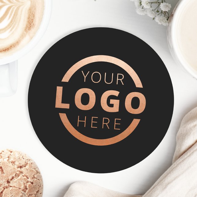 Dessous-de-verre Rond En Papier Logo promotionnel personnalisé (Créateur téléchargé)