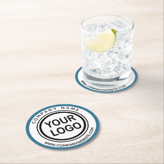 Dessous-de-verre Rond En Papier Logo promotionnel personnalisé