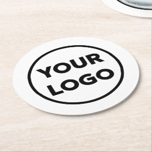 Dessous-de-verre Rond En Papier Logo promotionnel personnalisé de l'entreprise