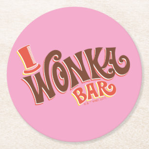 Dessous-de-verre Rond En Papier Logo Wonka Bar
