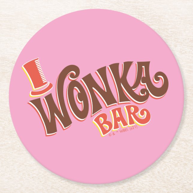 Dessous-de-verre Rond En Papier Logo Wonka Bar (Devant)