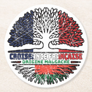 Dessous-de-verre Rond En Papier Madagascar Madagascar France Arbre Racines