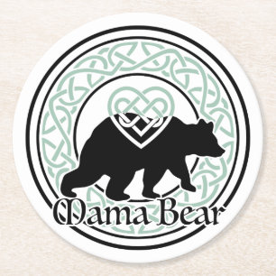 Dessous-de-verre Rond En Papier Mama Bear Celtic Circle of Love and Strength